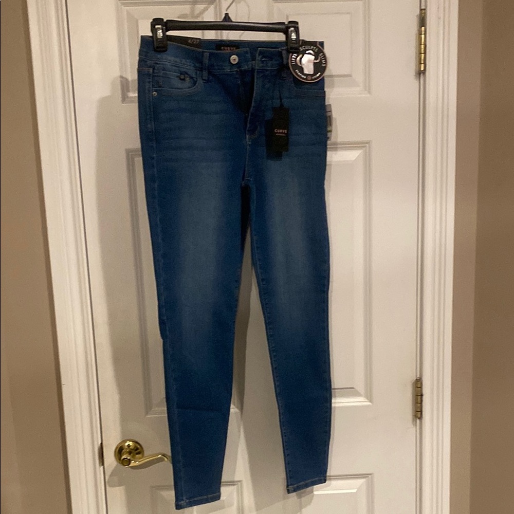 Blue Skinny High-Rise Jeans